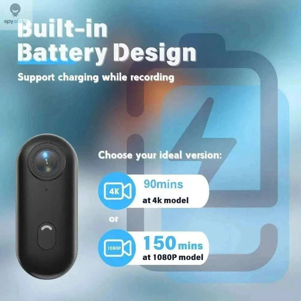 Mini Vlog Camera 4K Pocket Action Cam with WiFi-FHD 1080P (BK-Lite) / With 64G TF Card / CHINA
