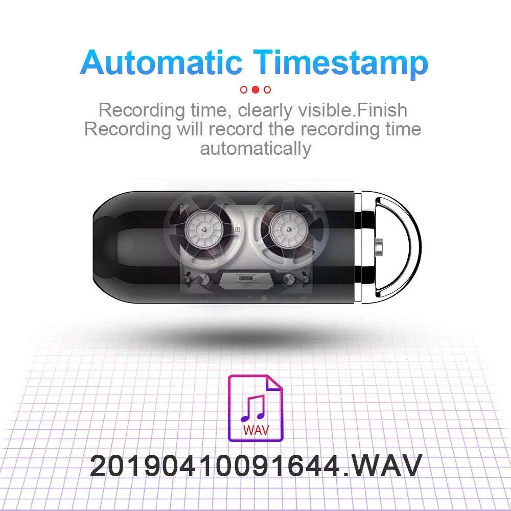 Mini Voice Activated Recorder 32GB with Long Battery & Keychain Size-S1 / 32 GB