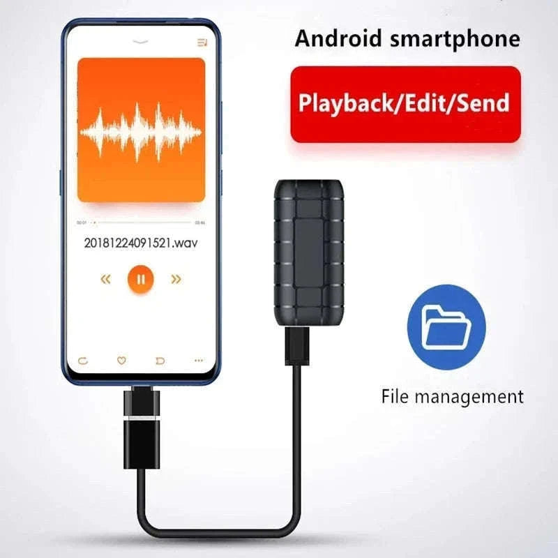 Mini voice activated recorder 500hours digital recording device professional sound dictaphone Listening audio micro record small-8 GB
