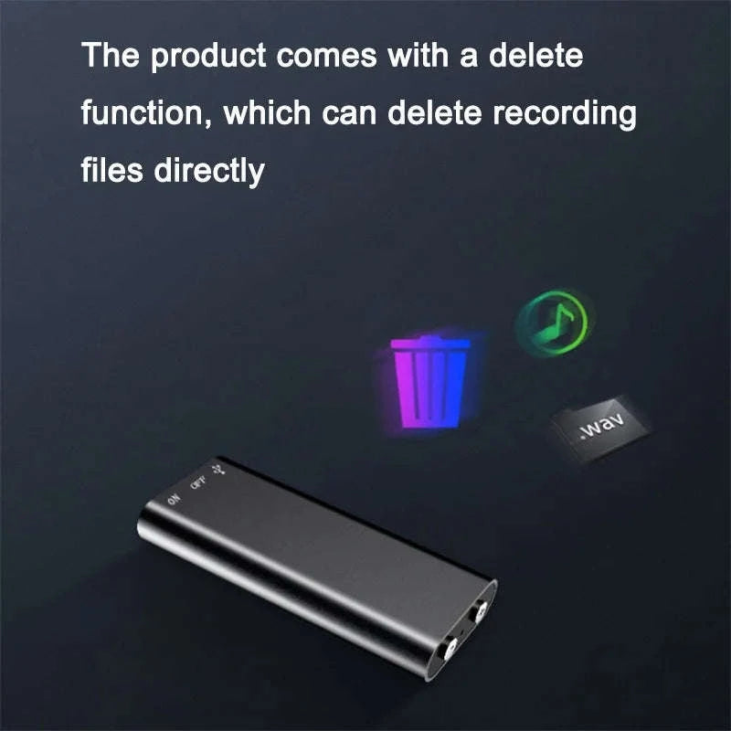 Mini Voice Activated Recorder 64GB Pocket Audio Dictaphone MP3-Black / 32 GB