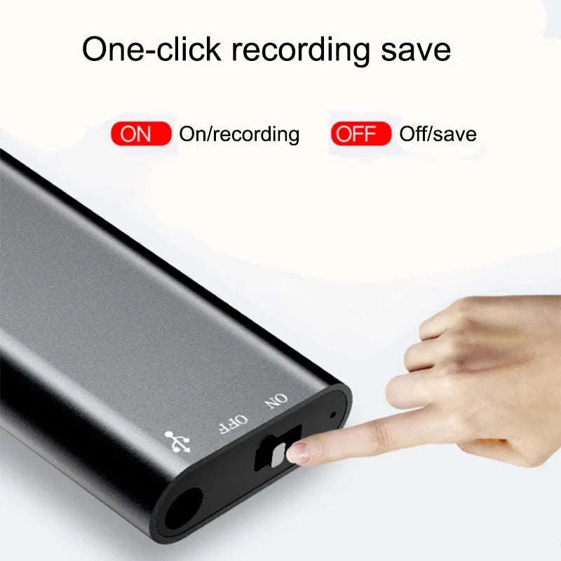 Mini Voice Activated Recorder 64GB Pocket Audio Dictaphone MP3-Black / 32 GB