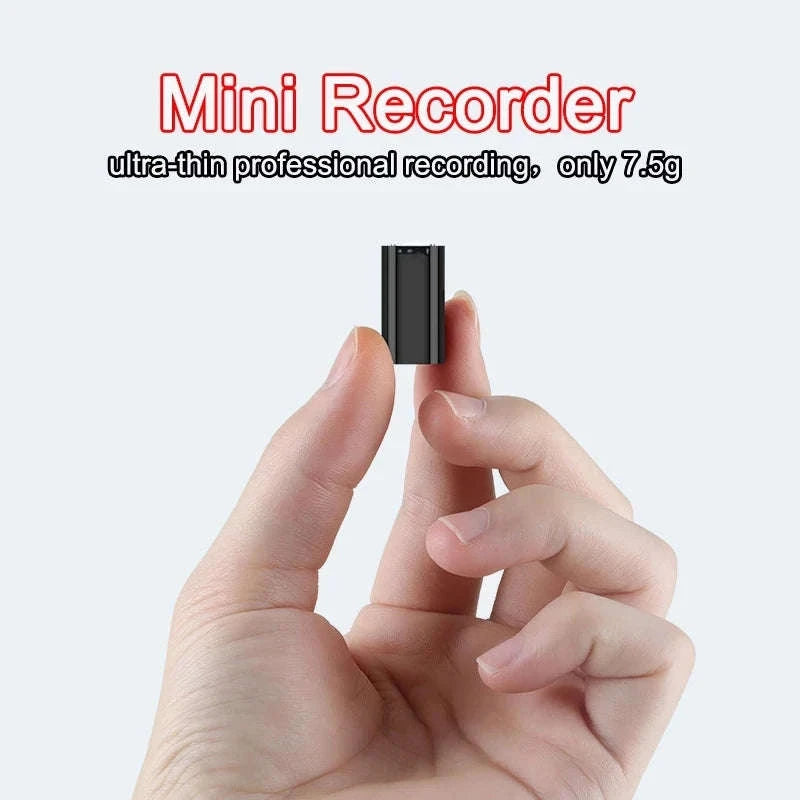 Mini Voice Activated Recorder 64GB Pocket Audio Dictaphone MP3-Black / 32 GB