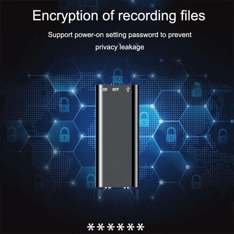 Mini Voice Activated Recorder 64GB Pocket Audio Dictaphone MP3-Black / 32 GB