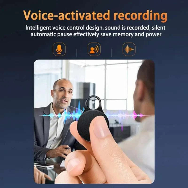 Mini Voice Activated Recorder 8-32GB 20-Hour Audio Dictaphone-Black / 16 GB