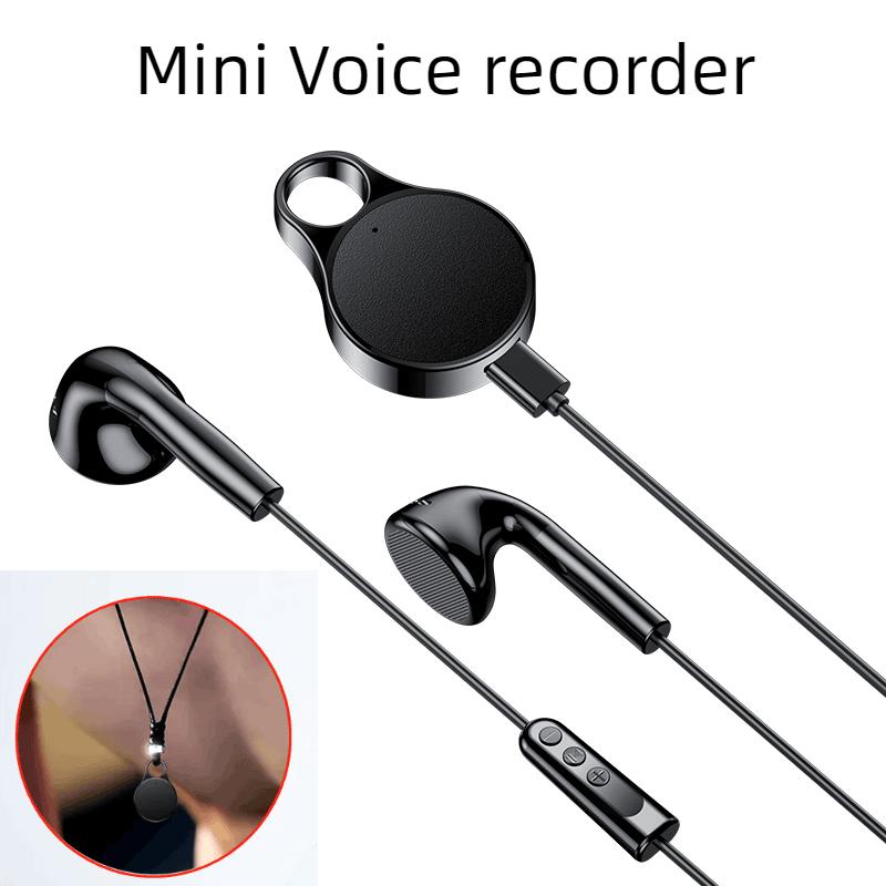 Mini Voice Activated Recorder 8-32GB 20-Hour Audio Dictaphone-Black / 16 GB