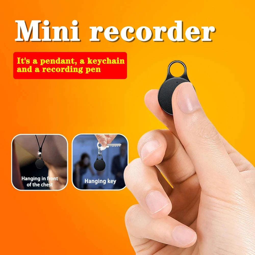 Mini Voice Activated Recorder Keychain with MP3 Playback and Noise Reduction-32GB