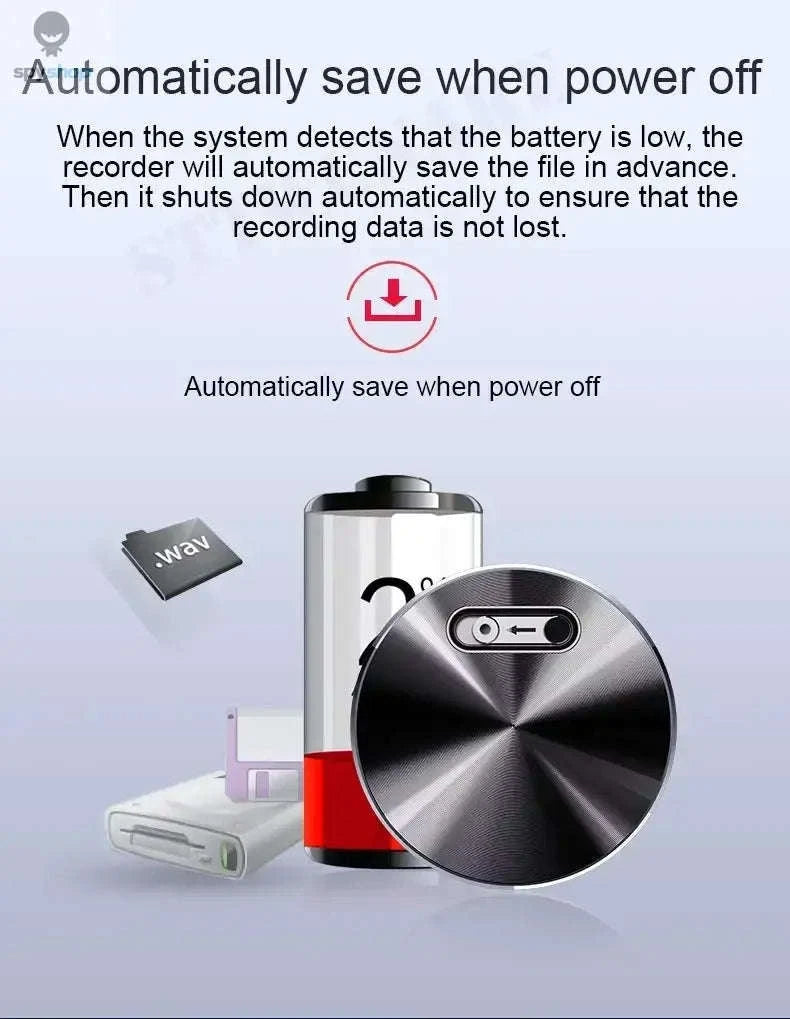 Mini Voice Activated Recorder – Magnetic, Ultra‑Compact, One‑Touch Capture-with iPhone OTG