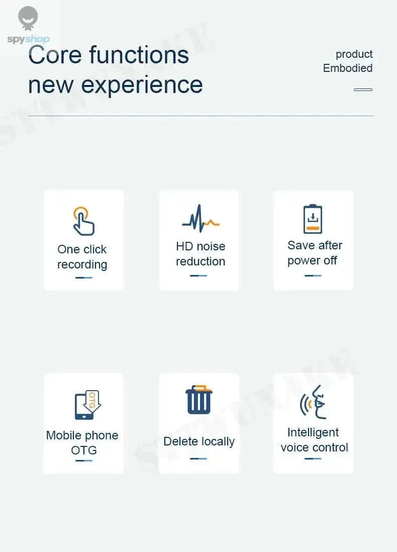 Mini Voice Activated Recorder – Magnetic, Ultra‑Compact, One‑Touch Capture-with iPhone OTG