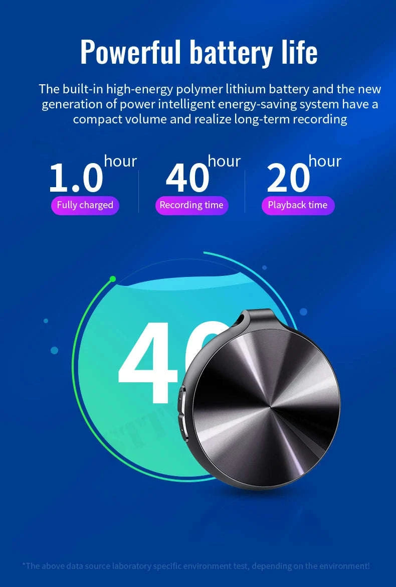 Mini Voice Activated Recorder Necklace Q39-Q39B-Recorder / 16 GB