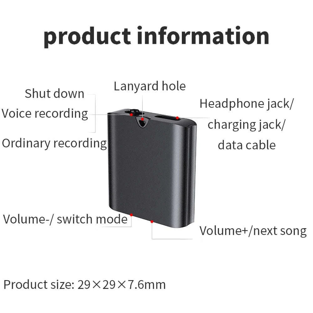Mini Voice Activated Recorder Q63 USB Audio Recorder 18h Recording-Q63 / 8 GB