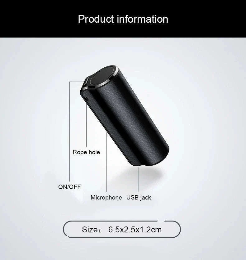 Mini Voice Activated Recorder Q70 – 600h Digital Dictaphone-q76 / China Mainland / 64 GB