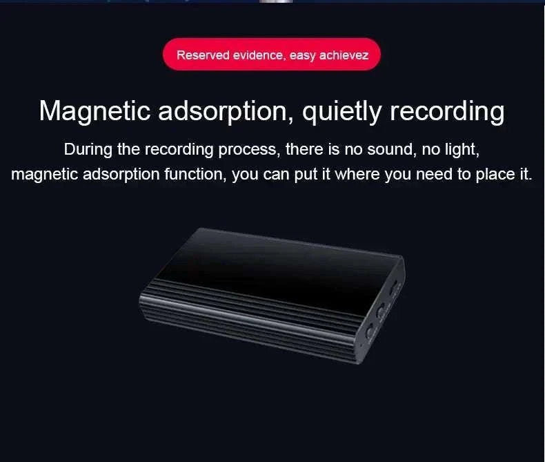 Mini Voice Activated Recorder with 500H Standby & Magnetic Mount-L1-Recorder / < 1GB