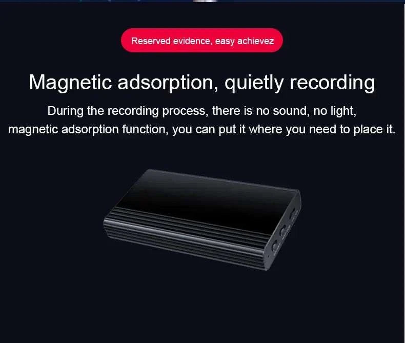 Mini Voice Activated Recorder with 500H Standby & Magnetic Mount-L1-Recorder / < 1GB