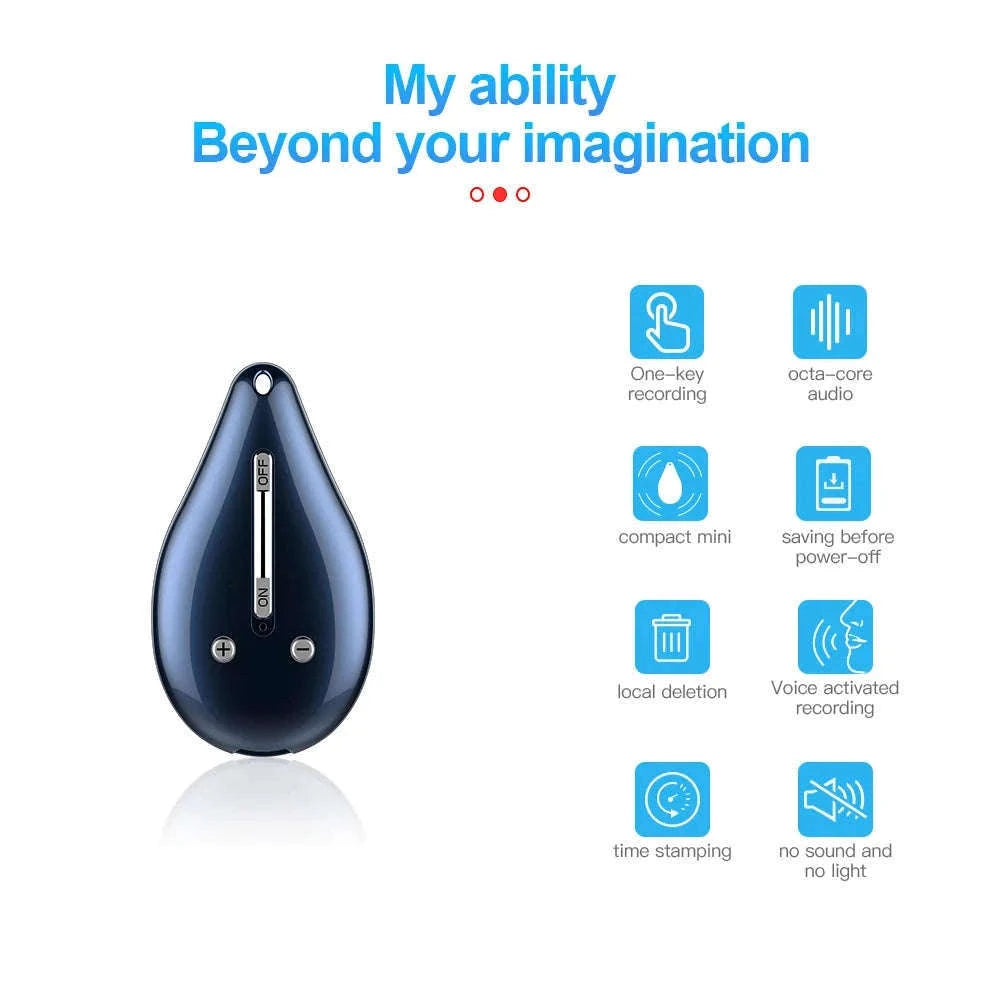Mini Voice Activated Recorder with 68 Hours Recording & MP3 Playback-black / 16 GB