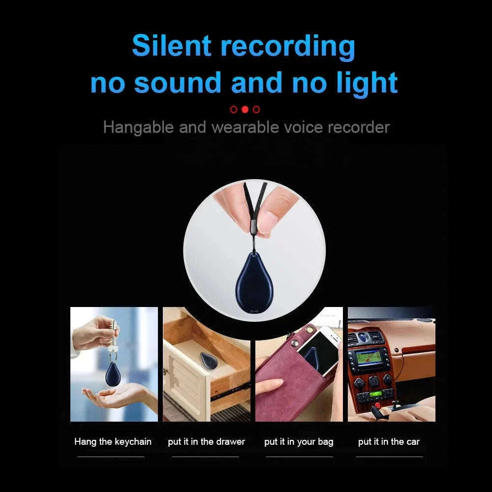 Mini Voice Activated Recorder with 68 Hours Recording & MP3 Playback-black / 16 GB