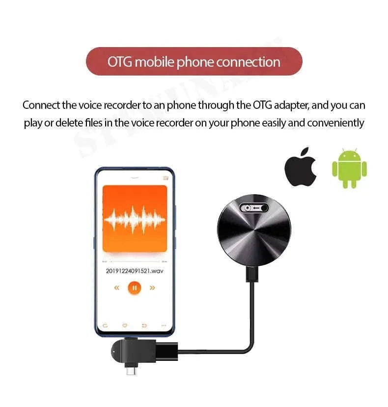 Mini Voice Activated Recorder with Magnet 20H Recording Q37-with iPhone OTG