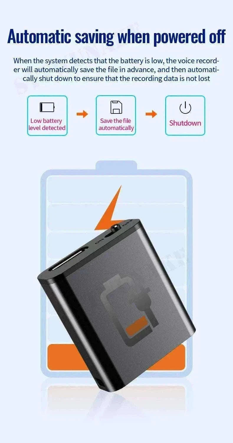 Mini Voice Activated Recorder with Magnet & One-Click Recording-Q8 / 16 GB
