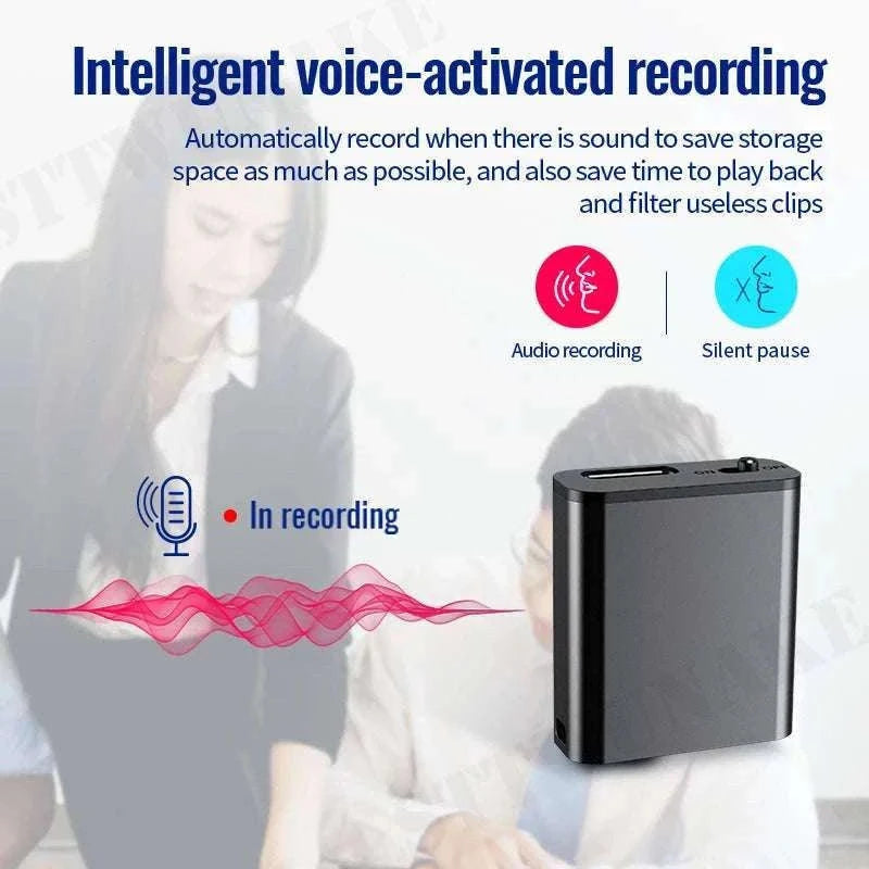 Mini Voice Activated Recorder with Magnet & One-Click Recording-Q8 / 16 GB