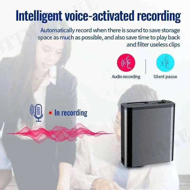 Mini Voice Activated Recorder with Magnet & One-Click Recording-Q8 / 16 GB
