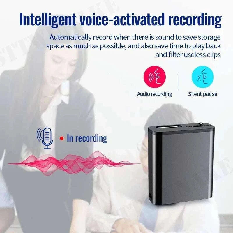 Mini Voice Activated Recorder with Magnet & One-Click Recording-Q8 / 16 GB