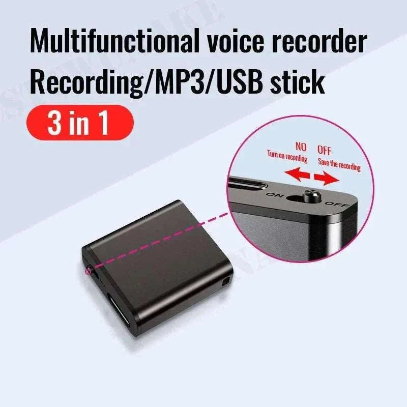Mini Voice Activated Recorder with Magnet & One-Click Recording-Q8 / 16 GB