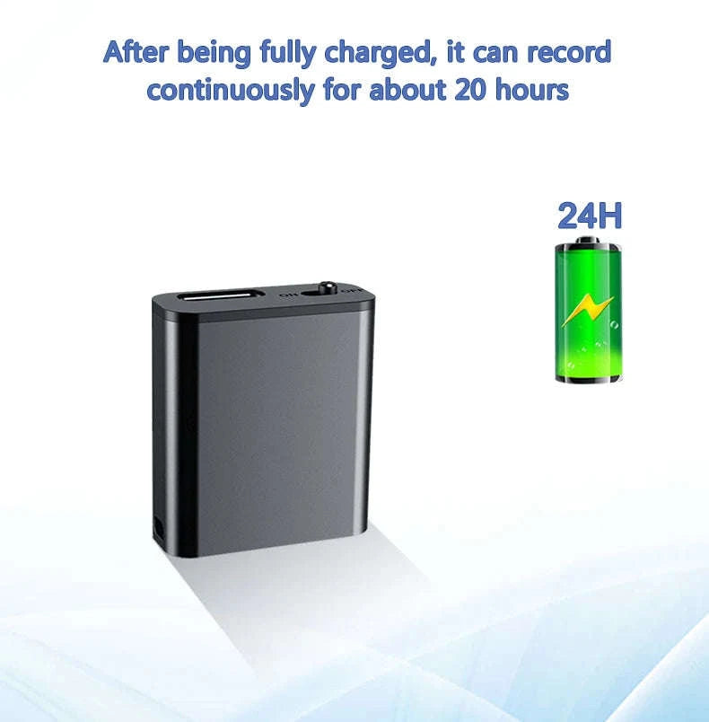 Mini Voice Activated Recorder With Magnetic Body And Simple One-Touch Recording-iPhone OTG / China Mainland / 8 GB