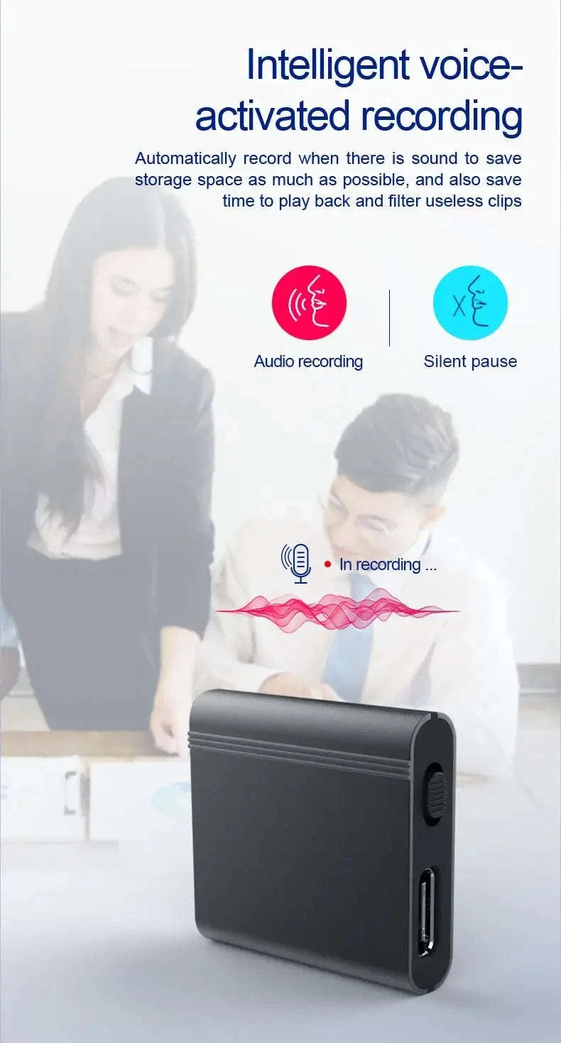 Mini Voice Activated Recorder with OTG Mobile Connectivity-L12 with Android OTG / 64 GB