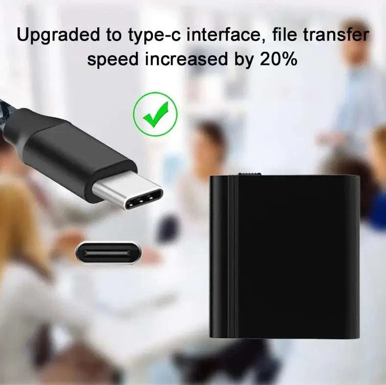 Mini Voice Activated Recorder with OTG Phone Connection & Magnet-with iPhone OTG / 32 GB