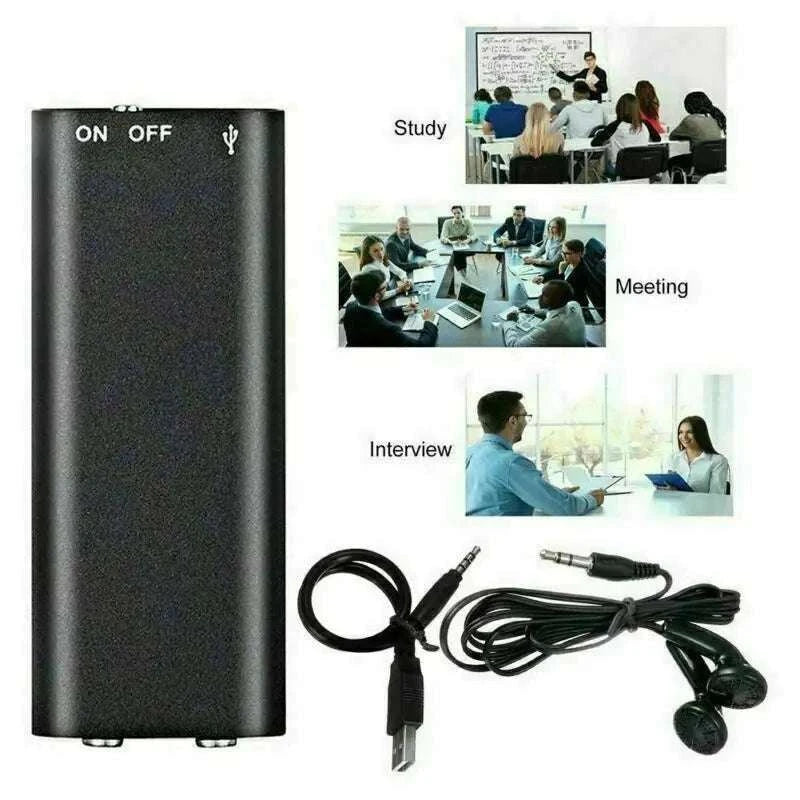 Mini Voice Recorder 8GB–32GB with Voice Activation & Noise Reduction-Q2 / China Mainland / 16 GB