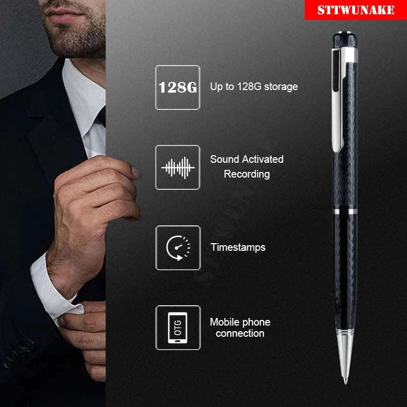 Mini Voice Recorder Pen with USB Flash Recording-With OTG adapter / < 1GB