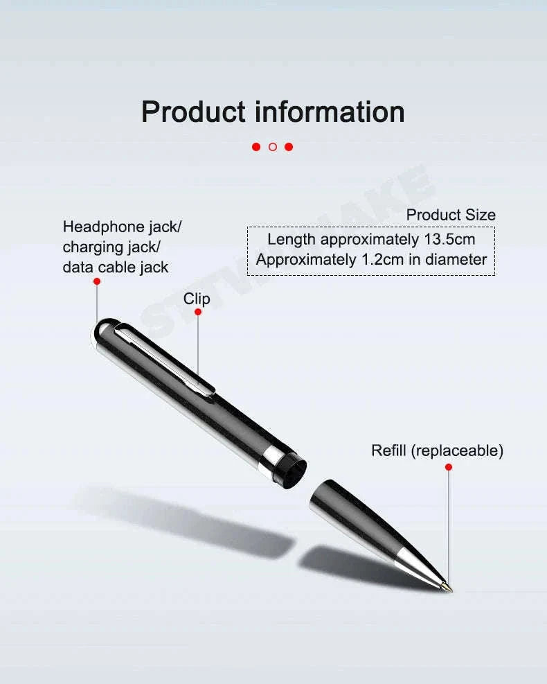 Mini Voice Recorder Pen with Voice Activation and Playback-No otg adapter / China Mainland / 32 GB