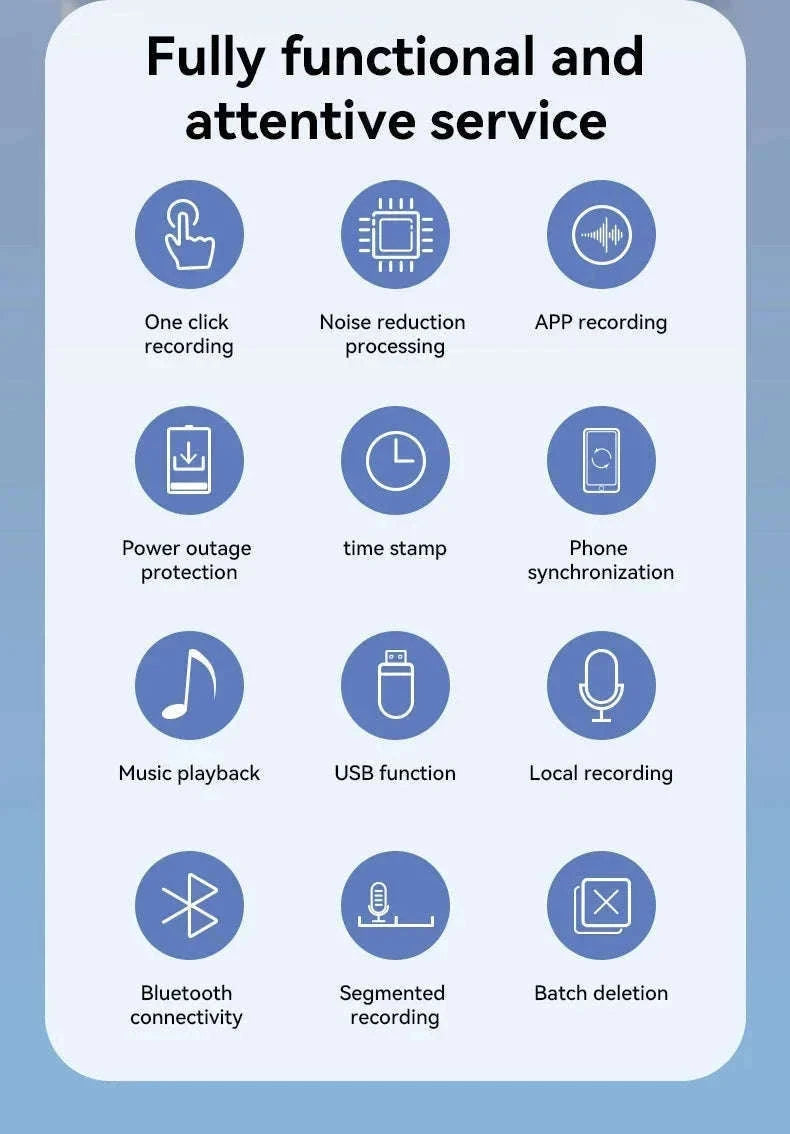 Mini Voice Recorder Q61 App-Enabled Digital Recorder-APP Recorder / 8 GB