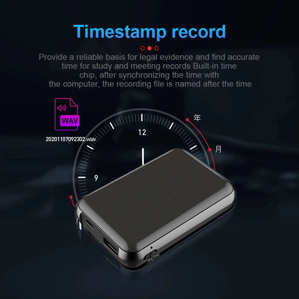 Mini Voice Recorder with 8GB or 32GB Storage-Power bank record / 8 GB