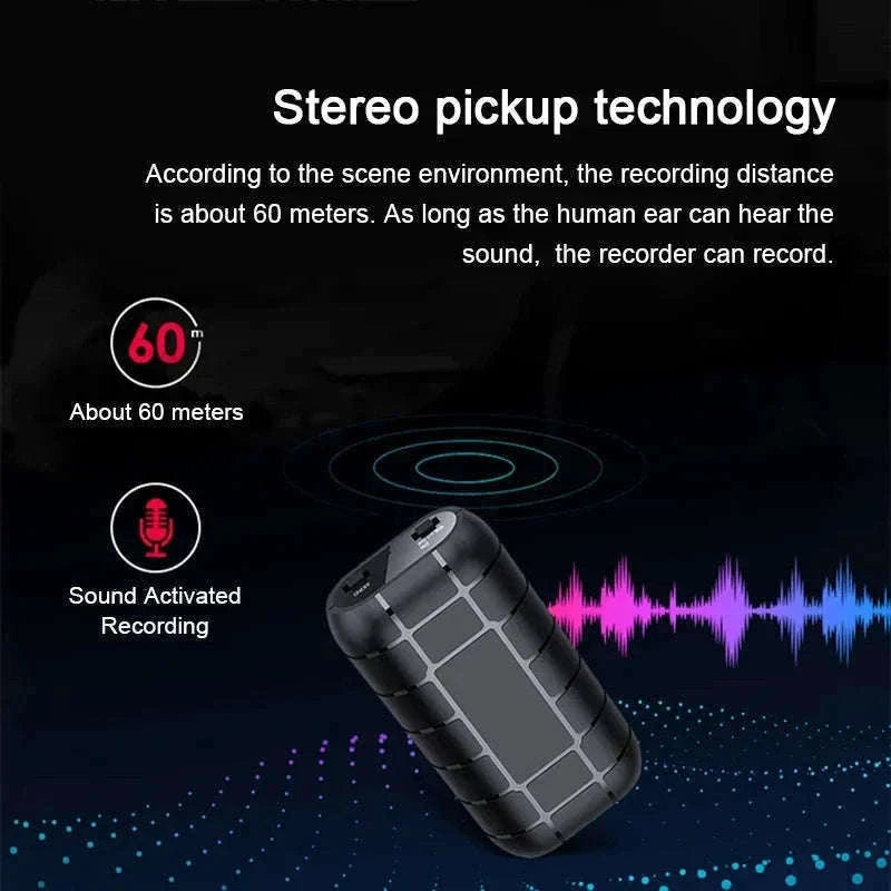Mini Voice Recorder with Magnetic Adsorption for Discreet Recording-Only recorder / CHINA / 16 GB