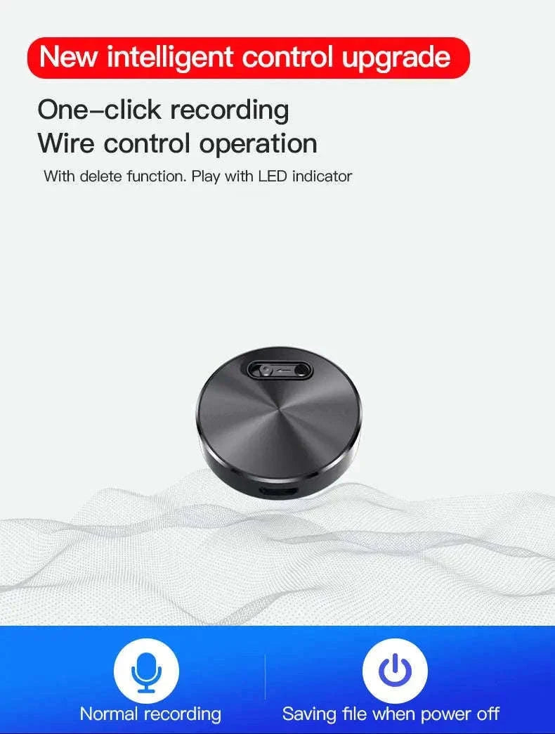 Mini Voice Recorder with USB Storage and Voice Activation-black / 32 GB