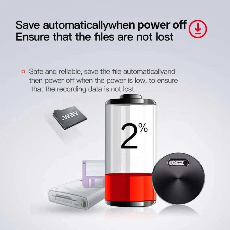 Mini Voice Recorder with USB Storage and Voice Activation-black / 32 GB