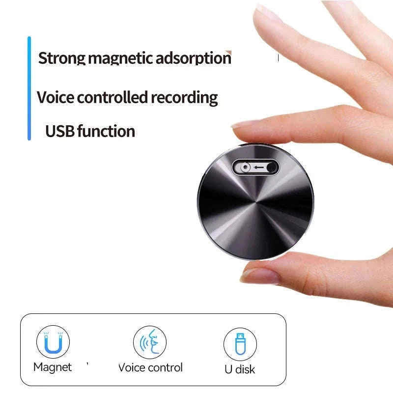 Mini Voice Recorder with USB Storage and Voice Activation-black / 32 GB