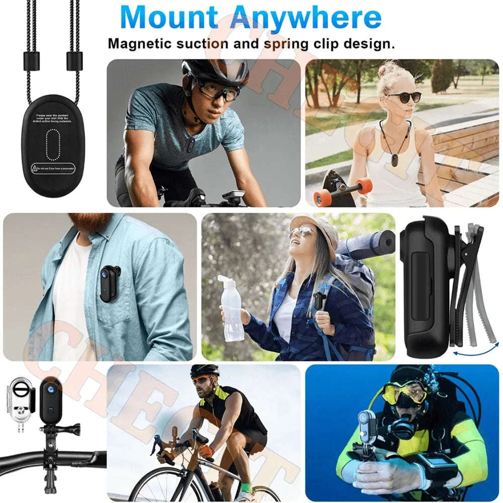 Mini WiFi Body Camera 4K / 1080P Waterproof Wearable Recorder-4K-White / 64GB