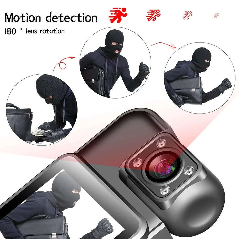 Mini WiFi Body Camera 4K/1080P with Night Vision & 8H Battery-No WiFi / Add 16GB Card