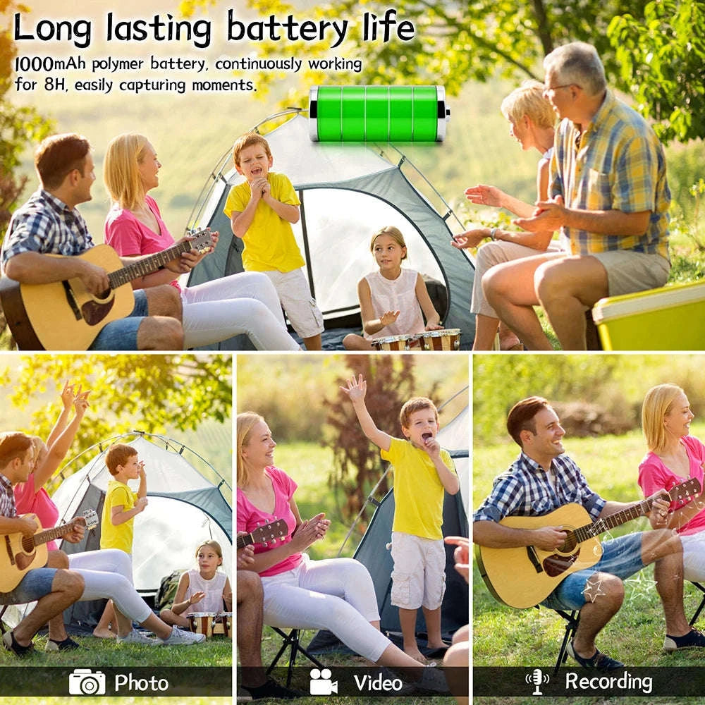 Mini WiFi Body Camera 4K/1080P with Night Vision & 8H Battery-No WiFi / Add 16GB Card