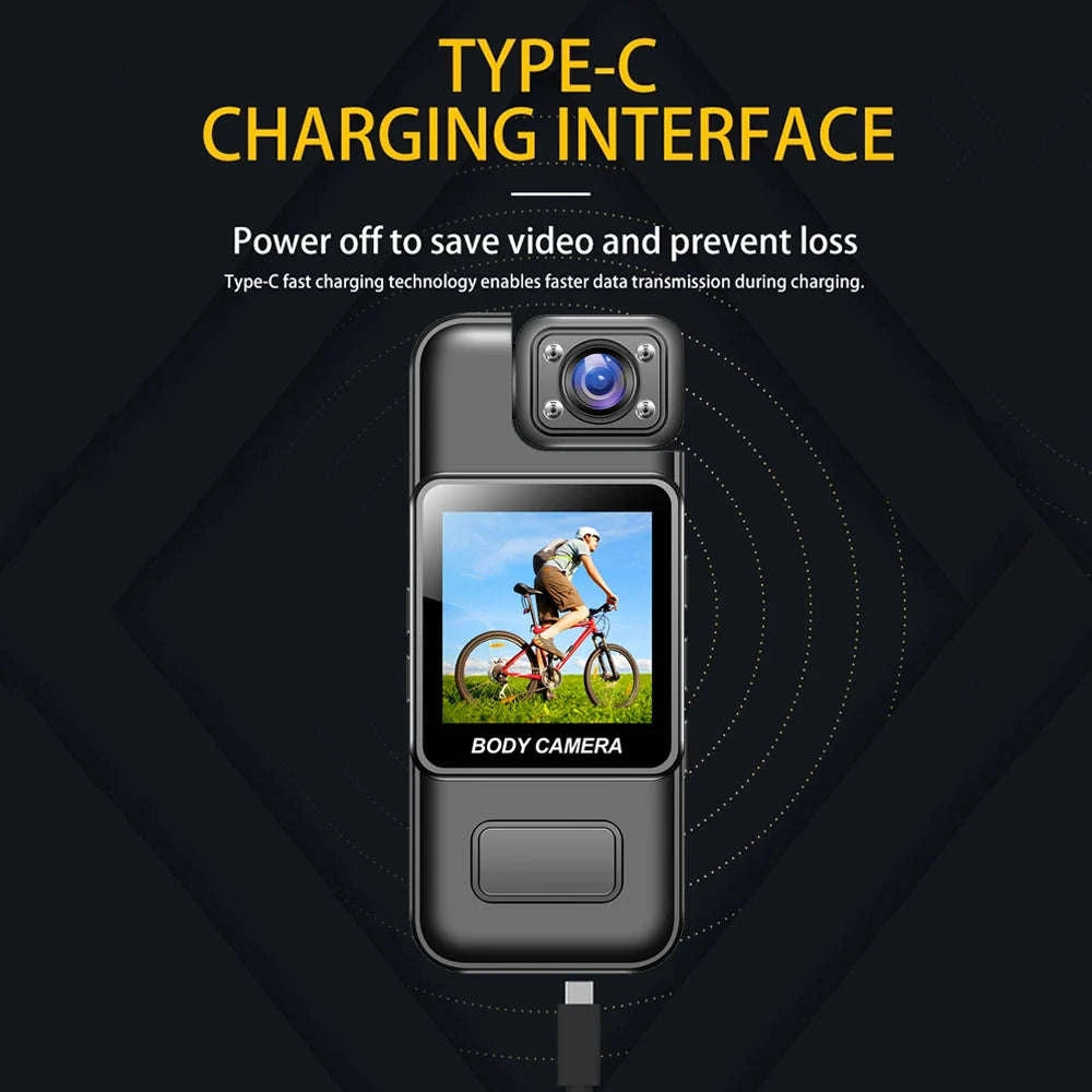 Mini WiFi Body Camera 4K/1080P with Night Vision & 8H Battery-No WiFi / Add 16GB Card