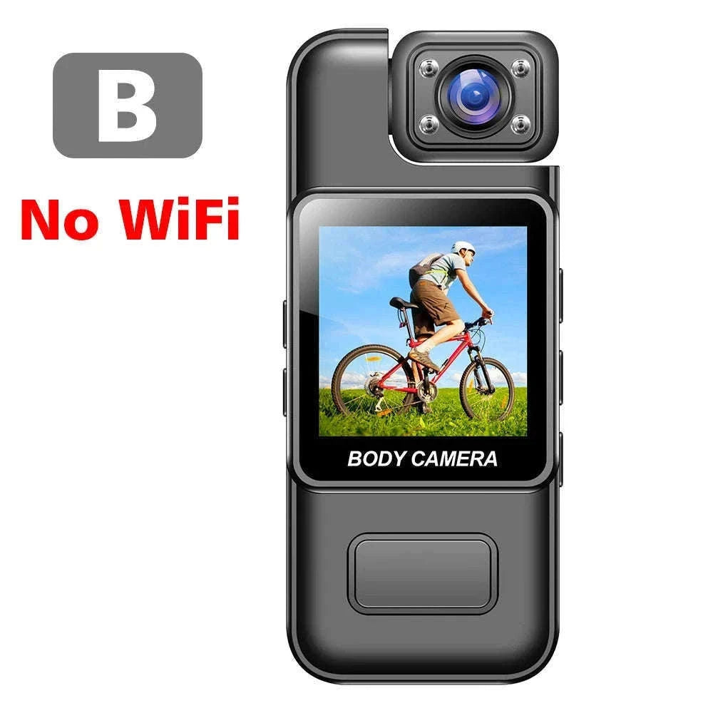 Mini WiFi Body Camera 4K/1080P with Night Vision & 8H Battery-No WiFi / Add 16GB Card