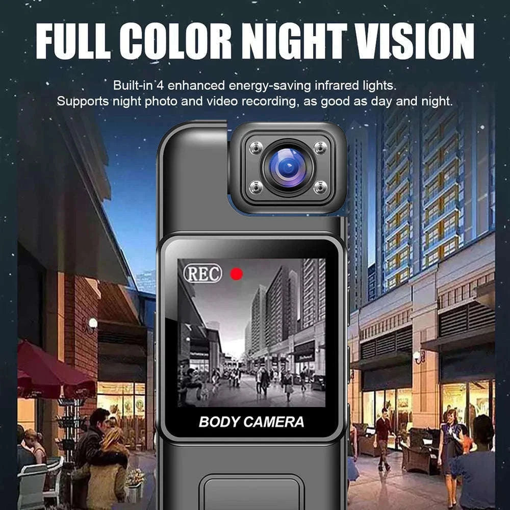 Mini WiFi Body Camera 4K/1080P with Night Vision & 8H Battery-No WiFi / Add 16GB Card