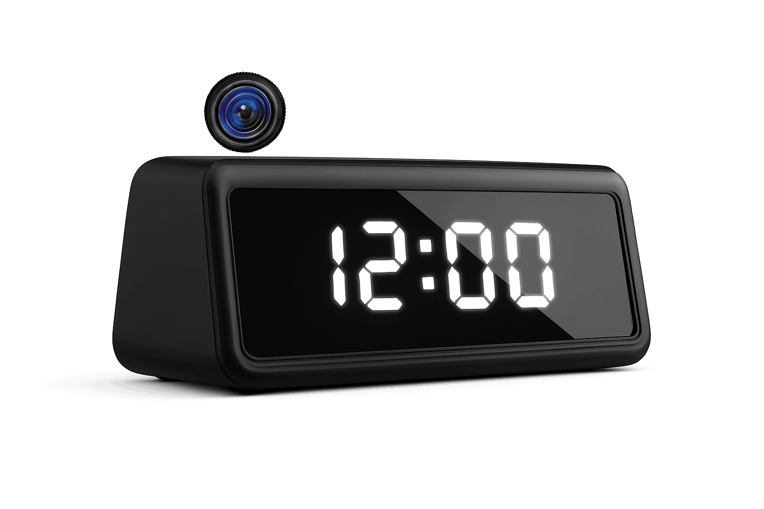 Mini WiFi Clock Camera 4K Hidden Home Security Recorder-US PLUS / with 128GB card