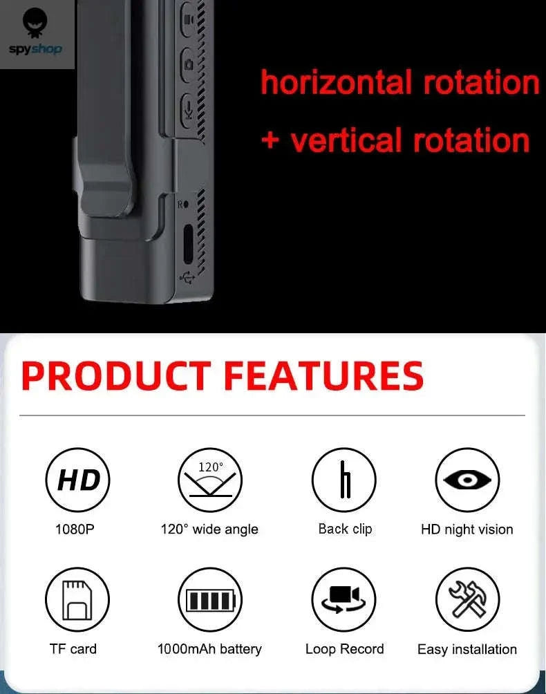 Mini WiFi Hotspot Camera – 1080P Portable DVR with Night Vision-Default Title