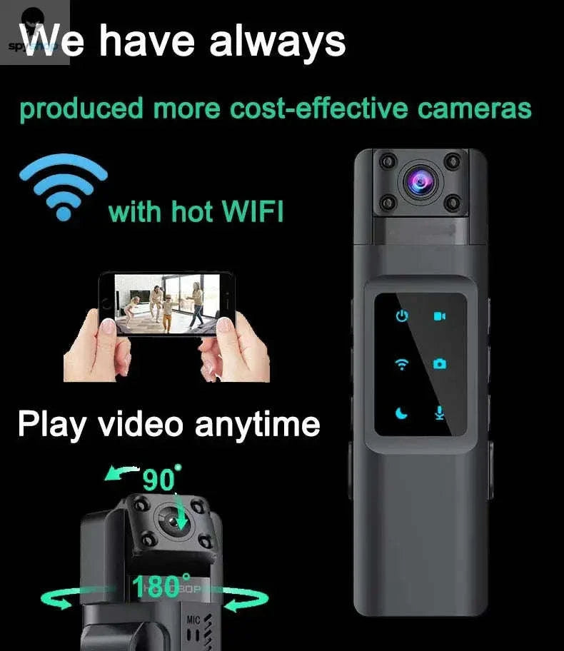 Mini WiFi Hotspot Camera – 1080P Portable DVR with Night Vision-Default Title