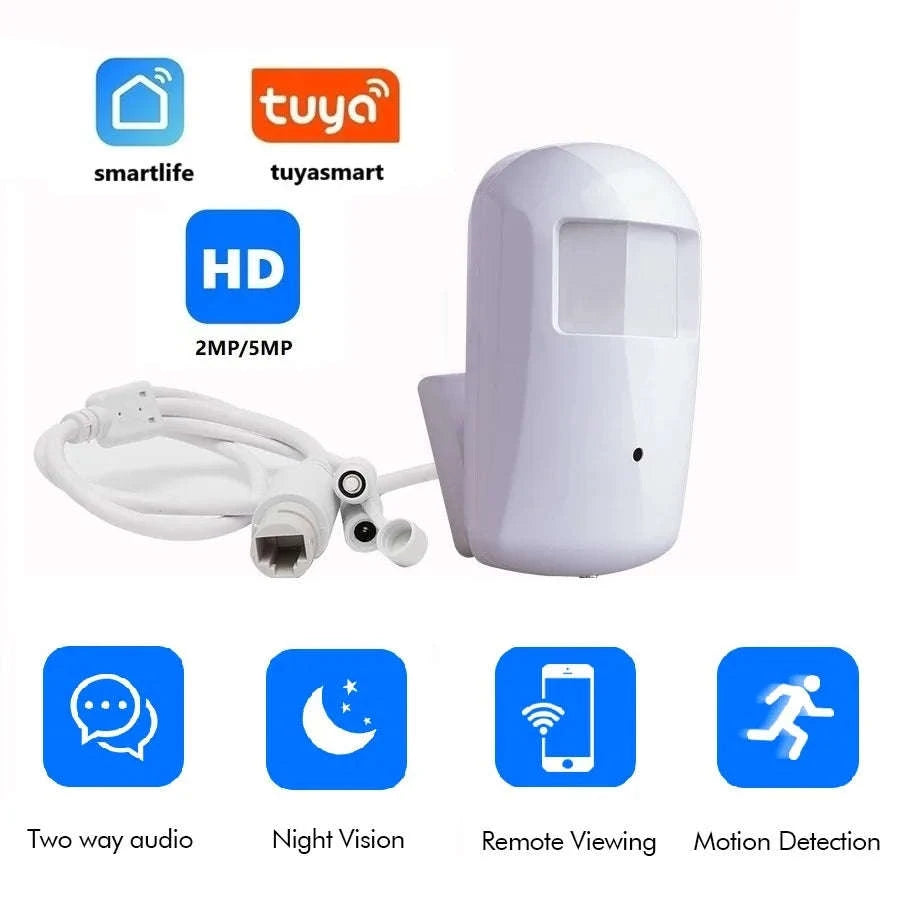 Mini WiFi IP Camera with Night Vision and 2‑Way Audio-WHITE / 1920P 32G