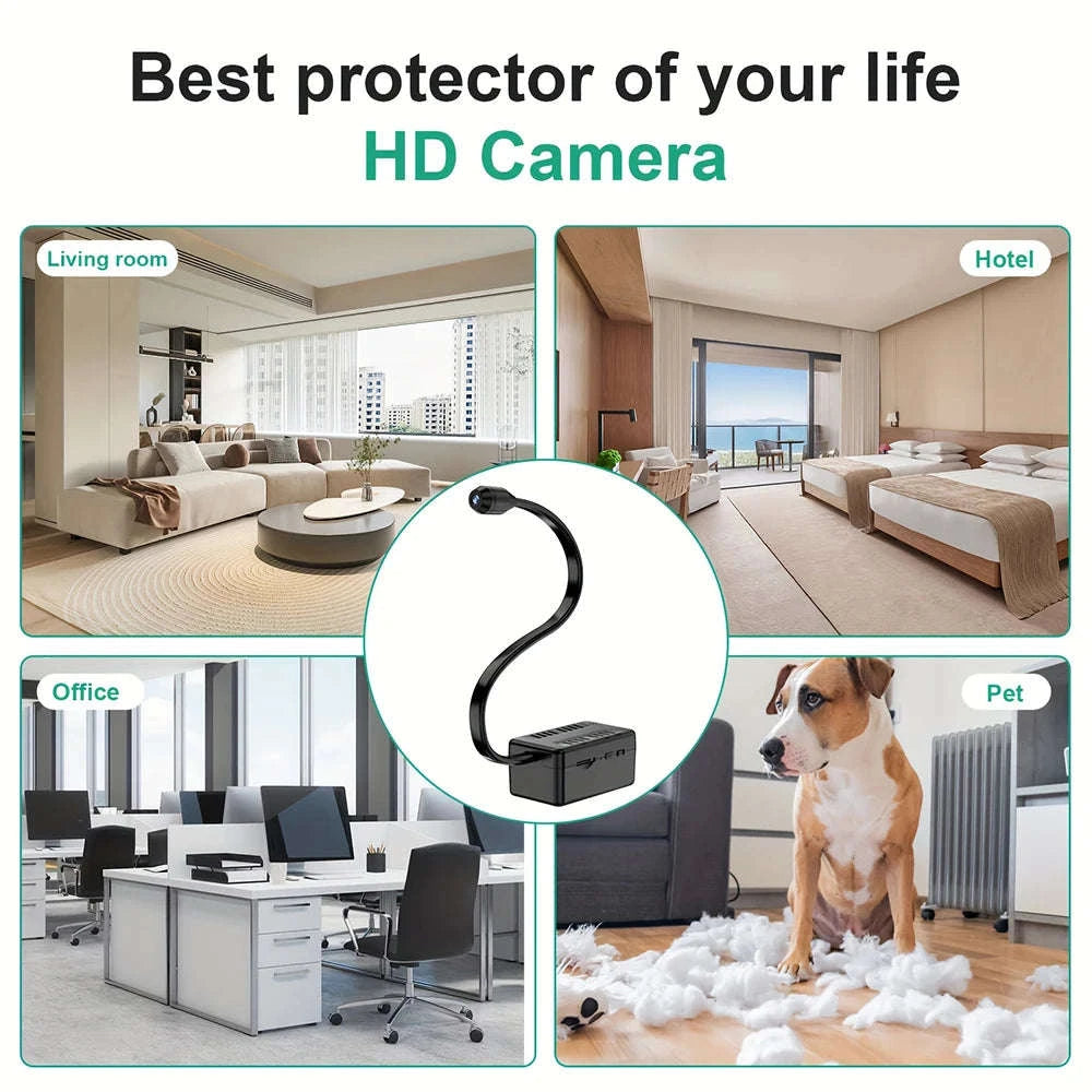 Mini WiFi Security Camera 1080P HD with Motion Detection Alerts-Black