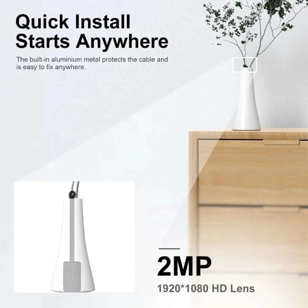 Mini WiFi Security Camera 1080P HD with Motion Detection Alerts-Black