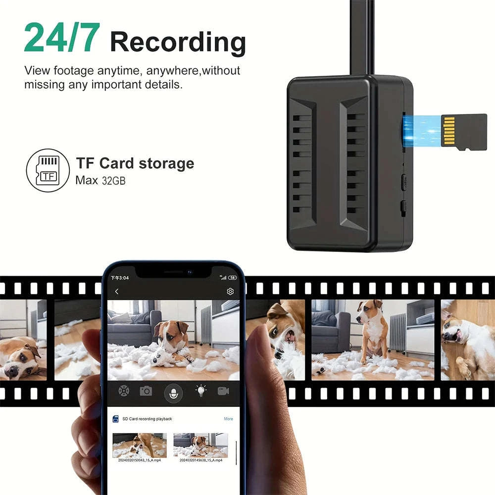 Mini WiFi Security Camera 1080P HD with Motion Detection Alerts-Black